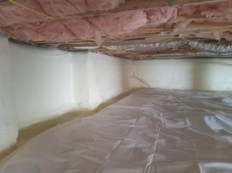 Crawl space encapsulation with closed-cell spray foam for Attic Insulation in Olivette